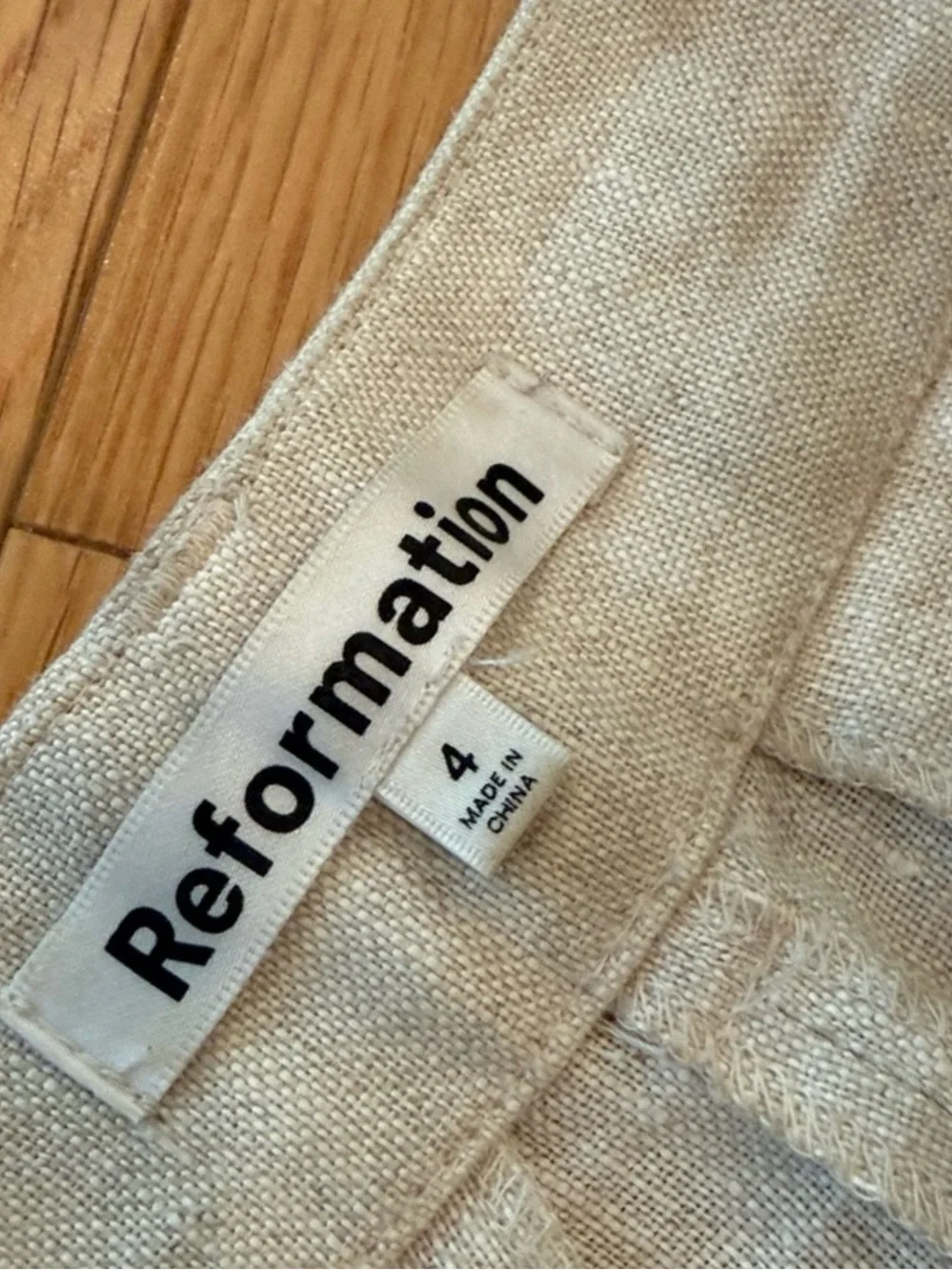 Reformation Mason Pant Trouser Linen size 4